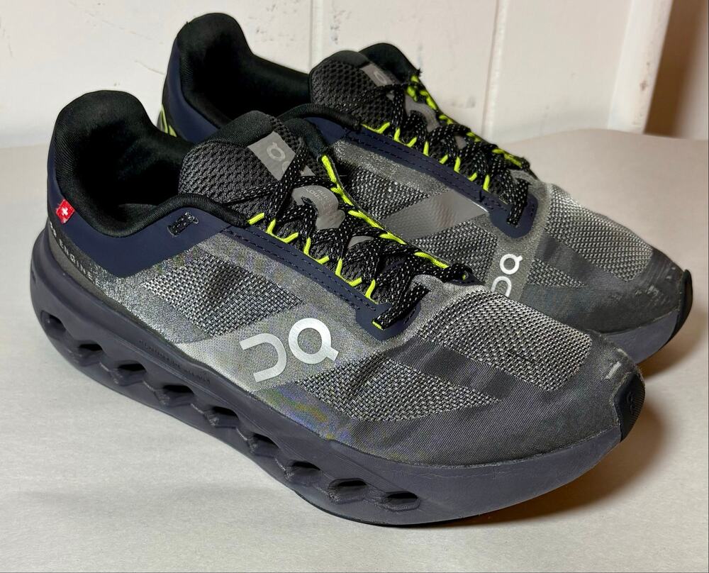 On Running Cloudsurfer Next Eclipse Black Lime Womens Size 8 Running Shoes USW8